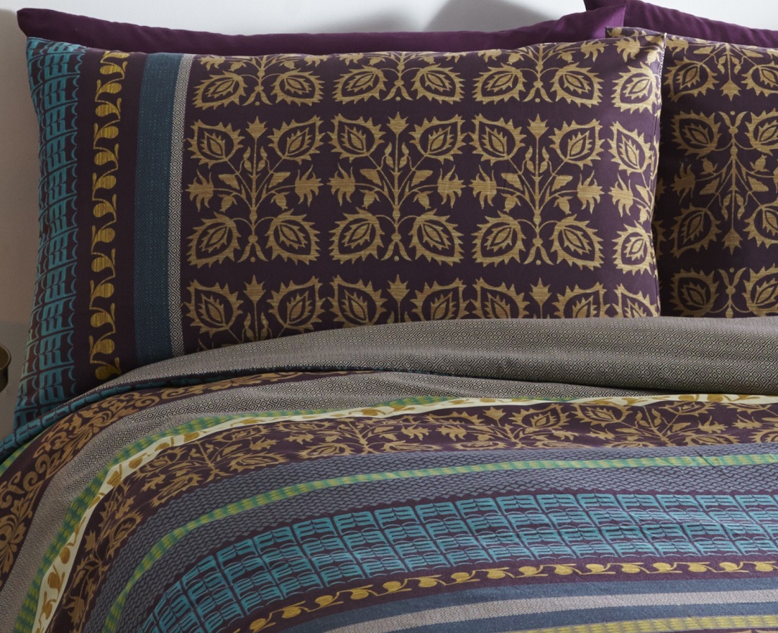 LUXURY INDIAN ETHNIC PRINT DUVET QUILT COVER BEDDING BED LINEN SET
